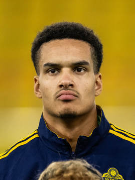 Goalkeeper Oliver Dovin of Sweden