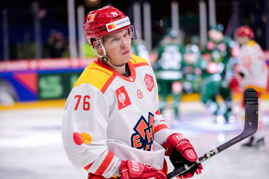 Jere Sallinen of EHC Biel Bienne looks dejected