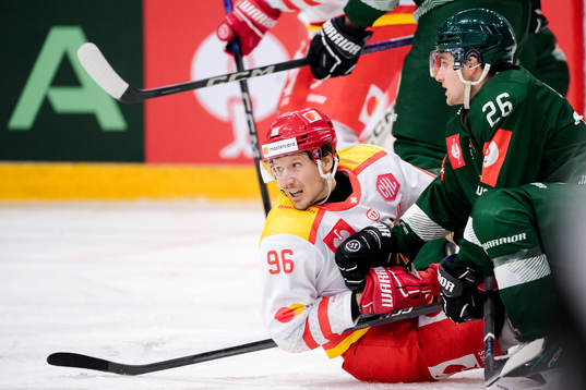 Damien Brunner and Joel Nyström of Färjestad