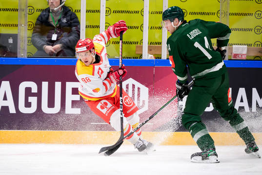 Luca Christen of EHC Biel-Bienne and Victor Ejdsell of
