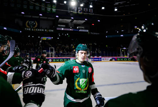 Joakim Nygård of Färjestad celebrates