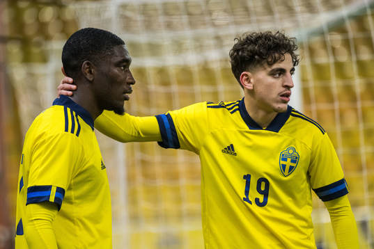 Sveriges Emmannuel Tannor och Taha Ayari deppar