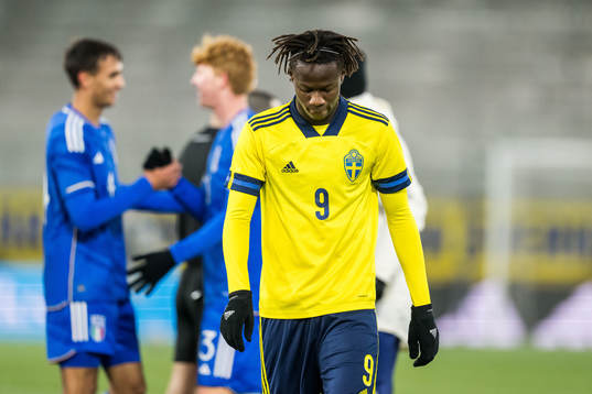 Sveriges Alieu Njie deppar