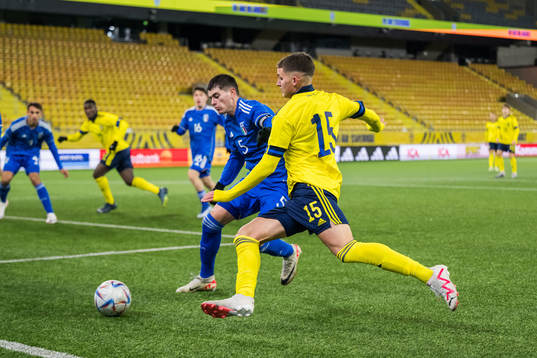 Italiens Luca Lipani och Sveriges Leonardo De Oliveira