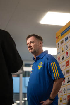 Head coach Peter Gerhardsson of the Swedish women's
