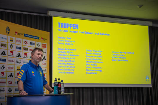 Head coach Peter Gerhardsson of the Swedish women's