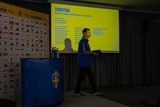 Head coach Peter Gerhardsson of the Swedish women's
