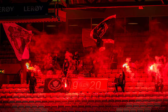 Spectators in the stands