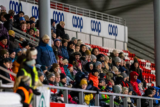 Spectators in the stands