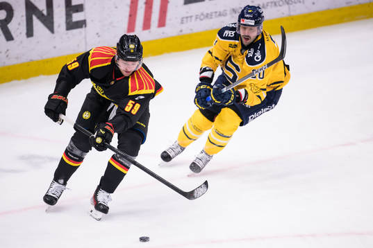 Brynäs IFs Karlis Cukste och Södertälje SKs Marcus