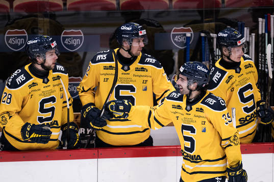 Södertälje SKs Stelio Mattheos jublar