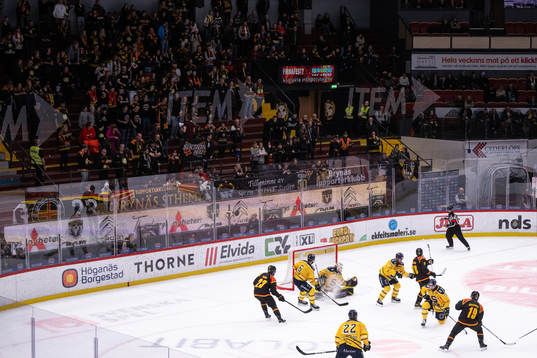 Vy över ishockeymatchen i Hockeyallsvenskan mellan Brynäs