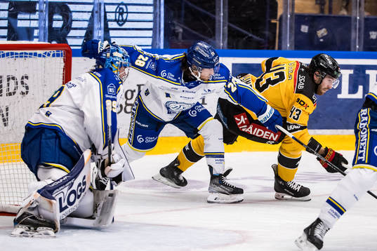 Leksands IFs Justin Glenn Kloos och Luleå Hockeys Oscar