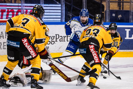 Leksands IFs Marek Hrivik och Luleå Hockeys Jack Connolly