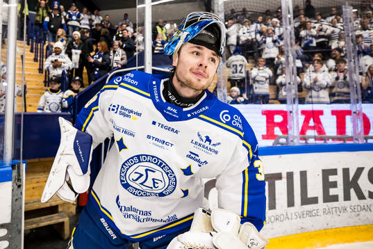 Leksands målvakt Filip Larsson utsedd till matchens krigare