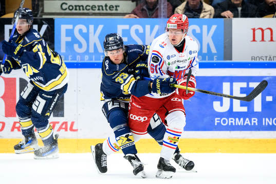 HV71s Måns Lindbäck och Timrås Axel Rindell