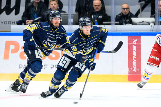 HV71s Mikael Seppälä och Oskar Stål-Lyrenäs