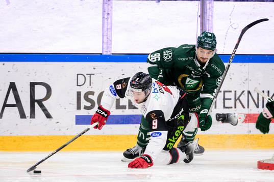 Malmö Redhawks Alan Quine och Färjestads David Tomasek