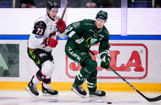 Malmö Redhawks Adam Ollas Mattsson och Färjestads Victor