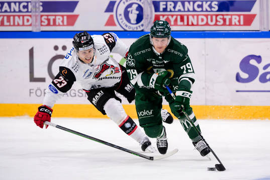 Malmö Redhawks Christoffer Forsberg och Färjestads Patrik