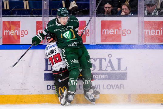 Malmö Redhawks Jakub Galvas och Färjestads Joakim Nygård