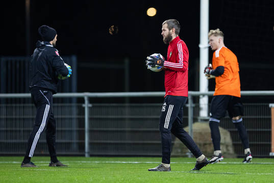 Skövde AIKs målvakt Otto Lindell