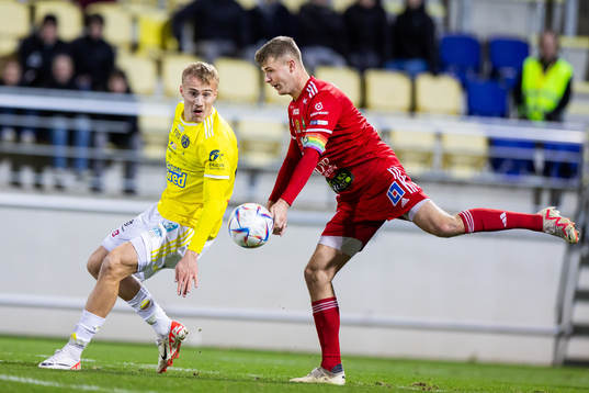 Falkenbergs Oskar Christiansson och Skövde AIKs Filip
