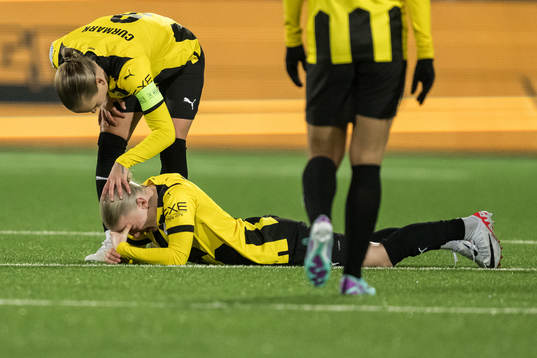 Anna Sandberg of Häcken in pain