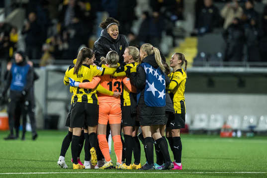 Players of Häcken celebrate