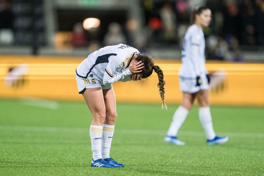 Teresa of Real Madrid looks dejected