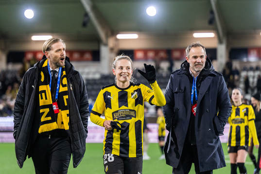 Club manager Marcus Jodin, Anna Anvegård and football