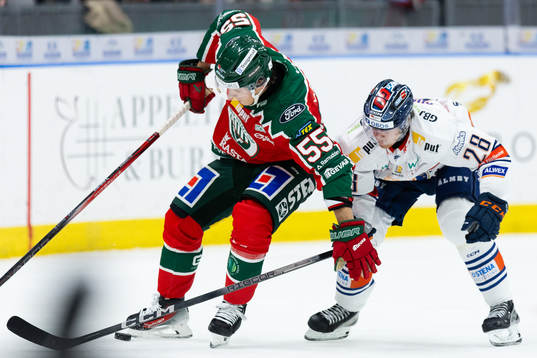 Frölundas Max Lindroth och Växjös Hugo Gustafsson
