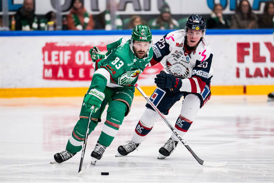 Rögles Riley Sheen och Linköpings Filip Bystedt