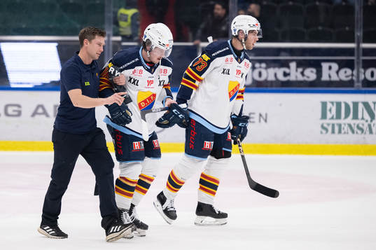 Djurgårdens Zachary Magwood lämnar isen