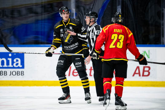 AIKs Arvid Henrikson och Brynäs Tyler Vesel