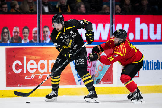 AIKs Branden Troock och Brynäs Chad Billins jublar