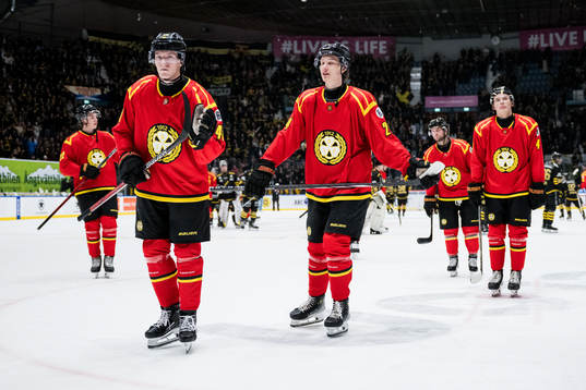 Brynäs Chad Billins, Linus Lindblom och Theo Lindstein