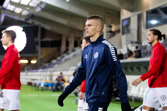 Utsiktens Lucas Hedlund innan fotbollsmatchen i kvalet till