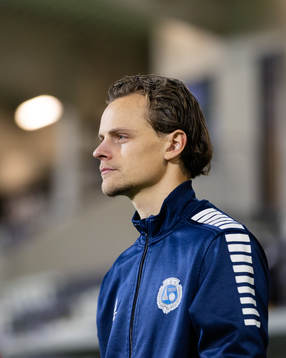 Utsiktens Fredrik Martinsson innan fotbollsmatchen i kvalet