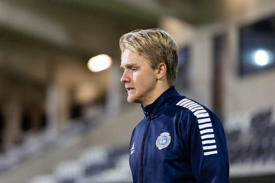 Utsiktens Sebastian Lagerlund innan fotbollsmatchen i