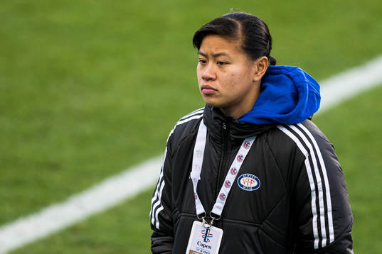Ylinn Tennebø of Vålerenga arrives