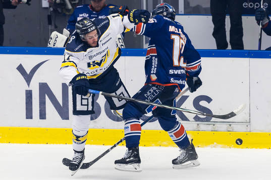 HV71s Isac Brännström och Växjös Dylan McLaughlin