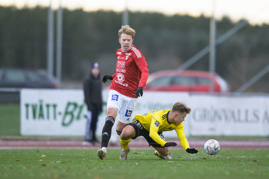 Karlstads Linus Fredriksson och Ängelholms Vincent Sundberg