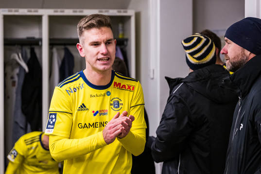 Ängelholms Niklas Svensson jublar