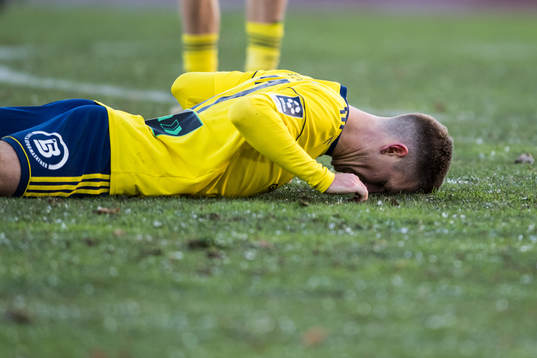 Ängelholms Niklas Svensson jublar