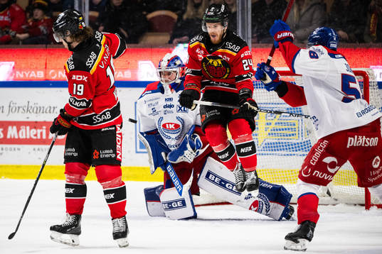 Oskarshamns målvakt Marek Langhamer och Luleås Brendan