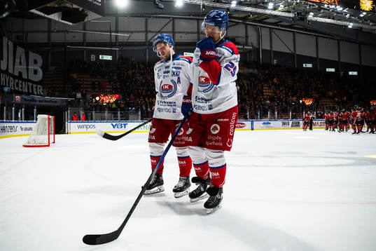 Oskarshamns Patrik Karlkvist och Johannes Salmonsson deppar