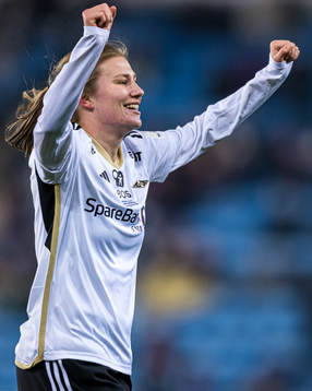 Cesilie Andreassen of Rosenborg celebrates