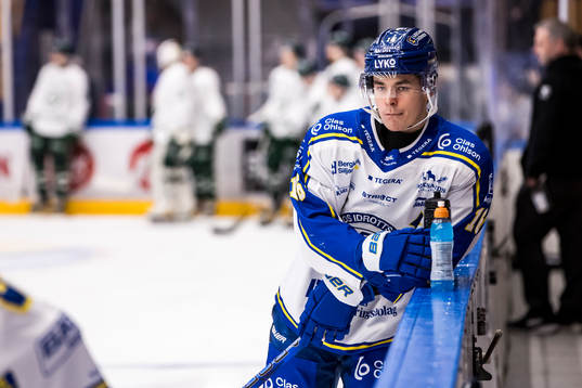 Leksands Felix Unger Sörum innan ishockeymatchen i SHL