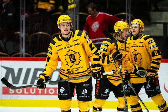 Skellefteås Elias Salomonsson jublar